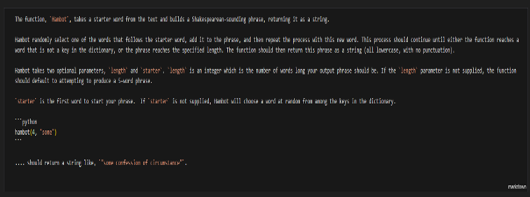 First section of coding for Hambot.